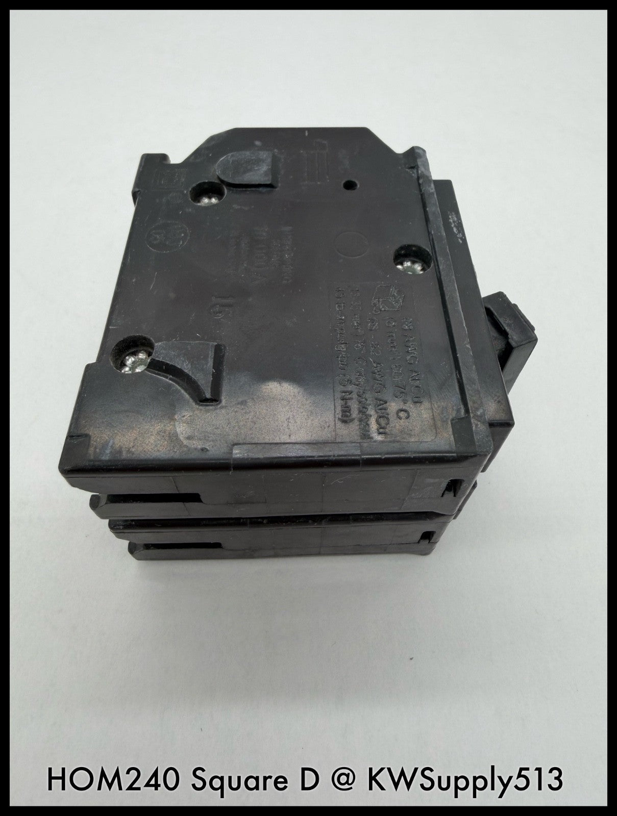 HOM240~Square D HOM240 40A 2P 1PH  240VAC 10KA TM Mini Circuit Breaker-Used