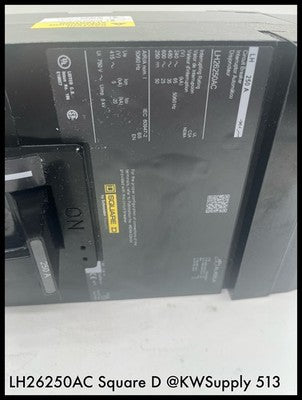 LH26250AC ~ Square D LH26250AC 250A 2P Circuit Breaker with AS Used