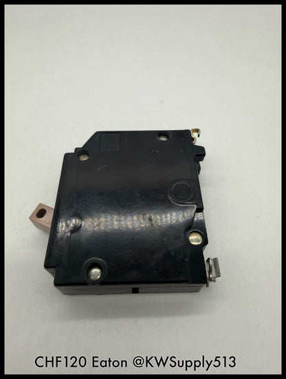 CHF120~Eaton CHF120 20A Plug On 1-Pole Circuit Breaker-Used