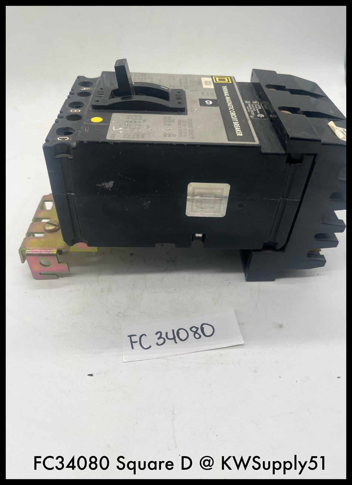 FC34080~ Square D FC34080 80A 3P 480V I-Line Circuit Breaker-Used