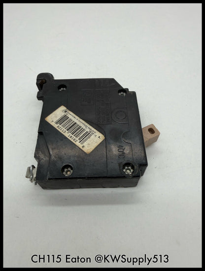 CH115~Eaton CH115 15A 120V 1P 10KA Mini Circuit Breaker-Used