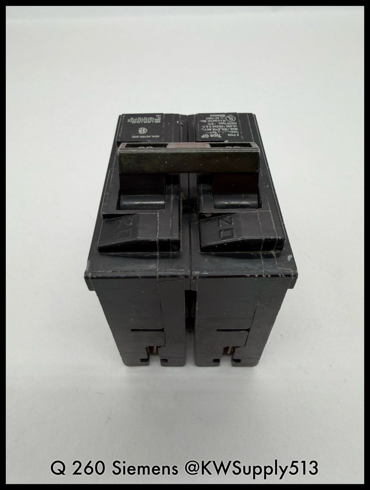 Q260~Siemens Q260 60A 2P 1PH 120/240VAC 10KA Circuit Breaker-Used
