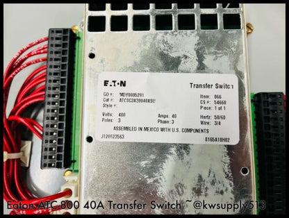 40A Transfer Switch -ATC8C3X30040XSU