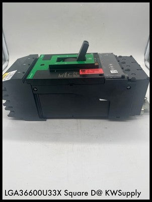 LGA36600U33X~Square D LGA36600U33X 600A 3P 600V I-Line Circuit Breaker Used