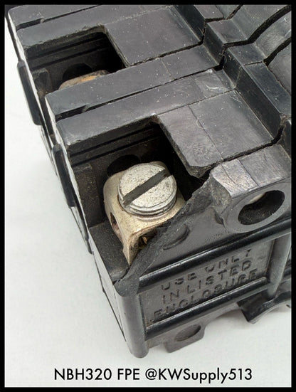 NBH320~FPE NBH320 20A 3P 240VAC 10KA Circuit Breaker-Used