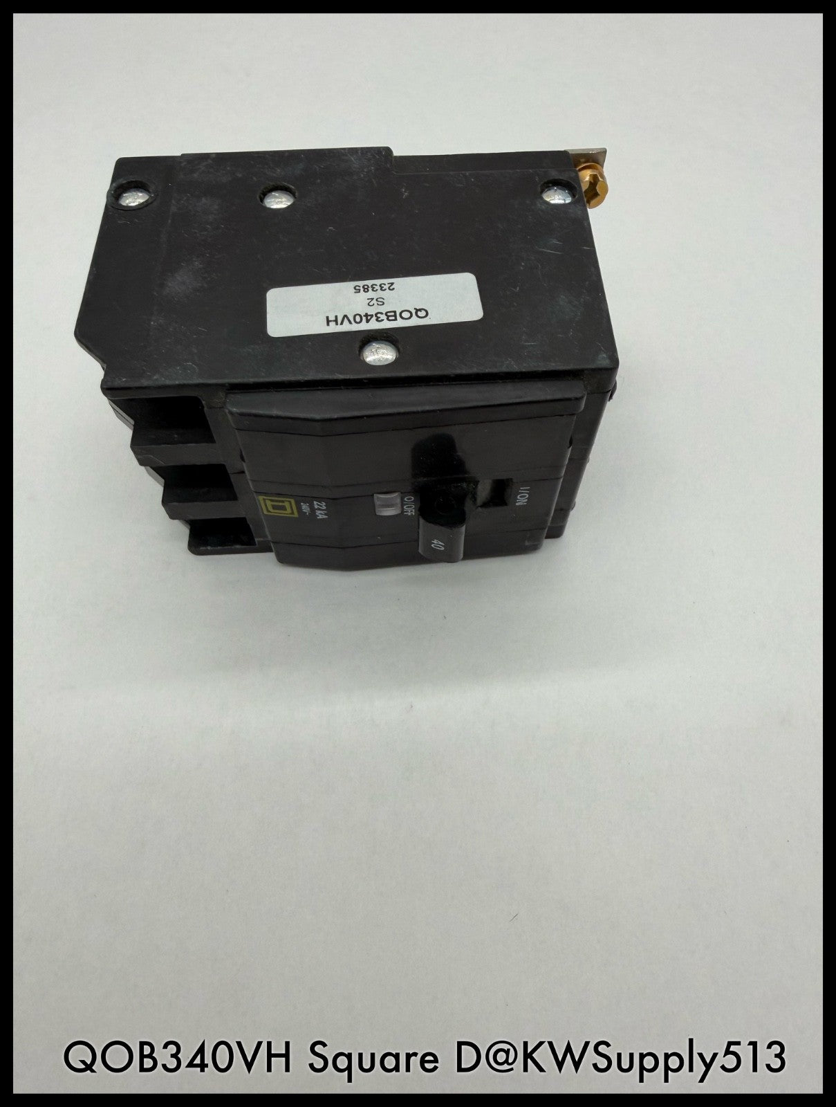 QOB340VH~Square D QOB340VH 40A 3P 3PH 240VAC Mini Circuit Breaker-Used