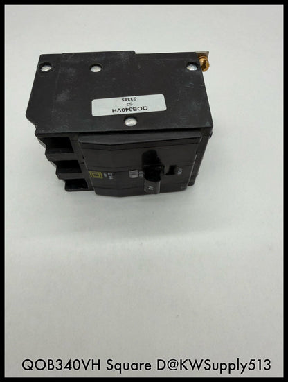 QOB340VH~Square D QOB340VH 40A 3P 3PH 240VAC Mini Circuit Breaker-Used