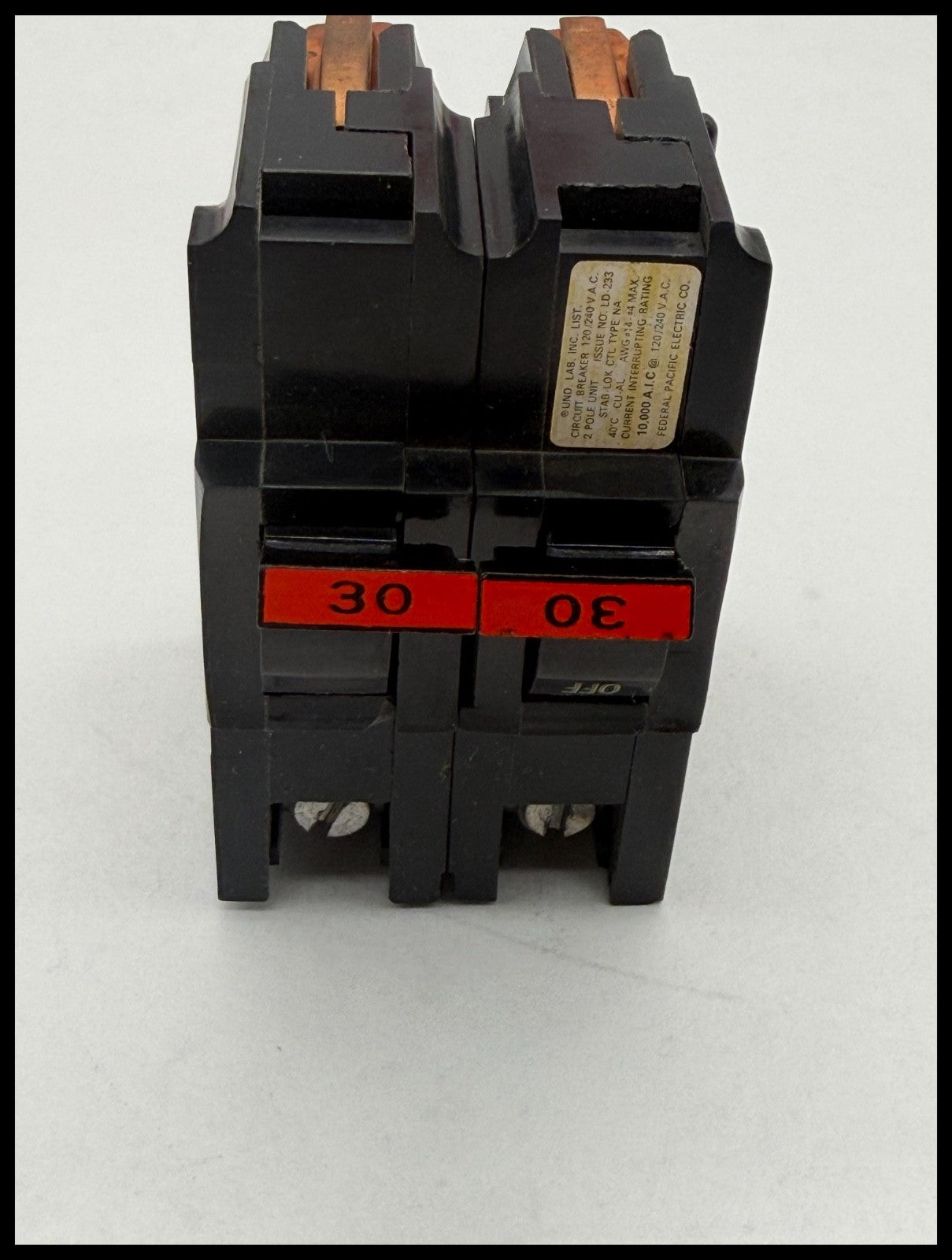 NC230~FPE NC230 30A 2P 120/240V Circuit Breaker-Used