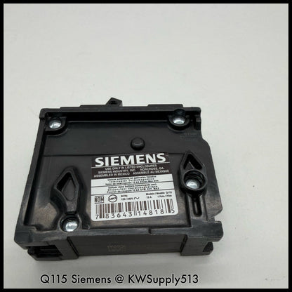 Q115~Siemens Q115 15A 120Vac 1P 1PH 10KA Circuit Breaker-Used