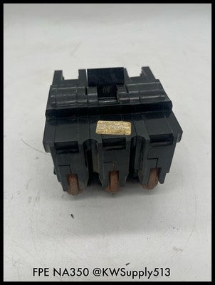 NA350~FPE NA350 50A 3P 240VAC Circuit Breaker -Used