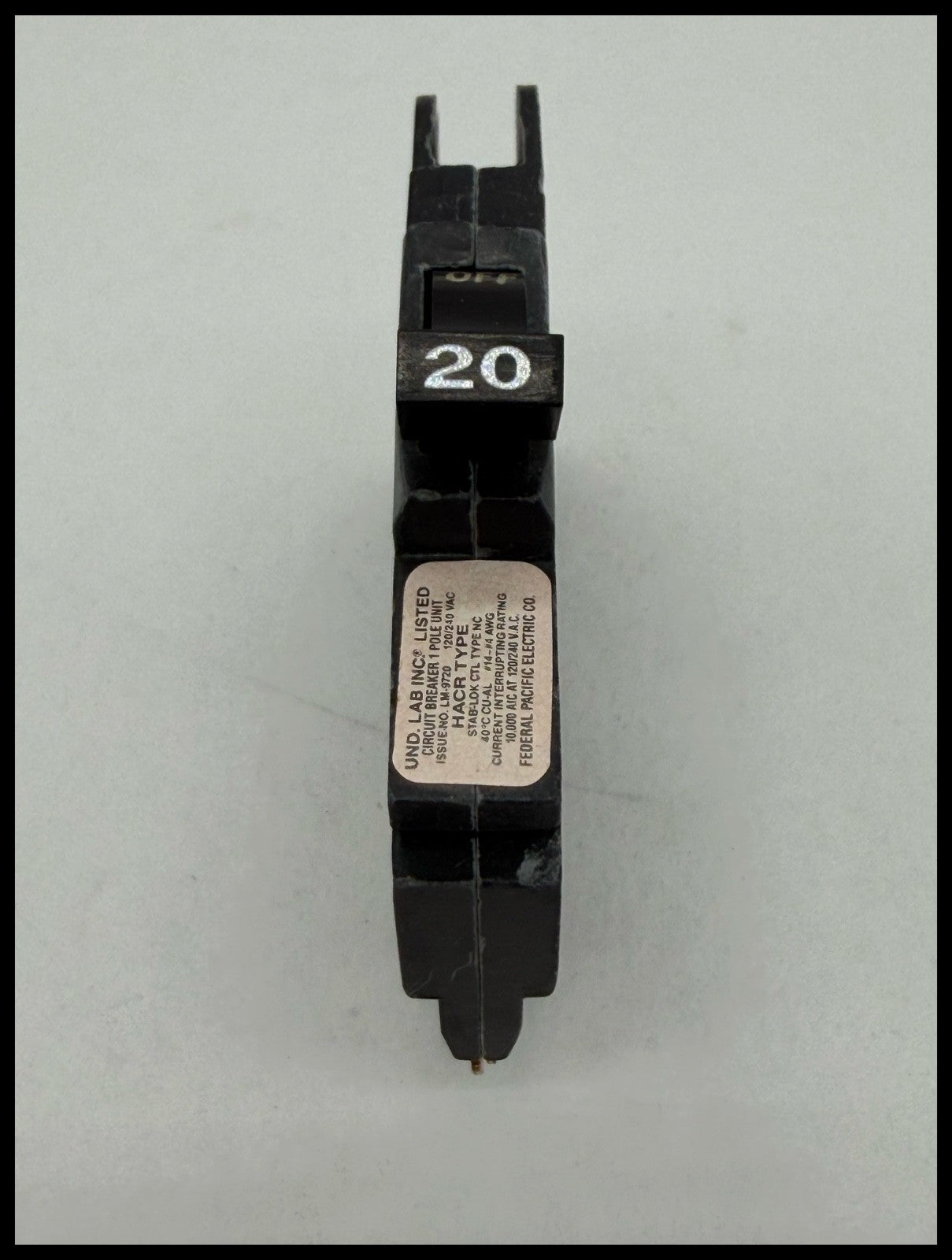 NC020~FPE NC020 20A 1P 120V Circuit Breaker-Used