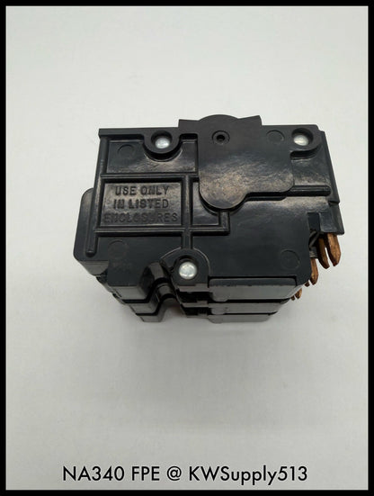 NA340~FPE NA340 40A 3P 240VAC 10KA Molded Case Circuit Breaker-Used