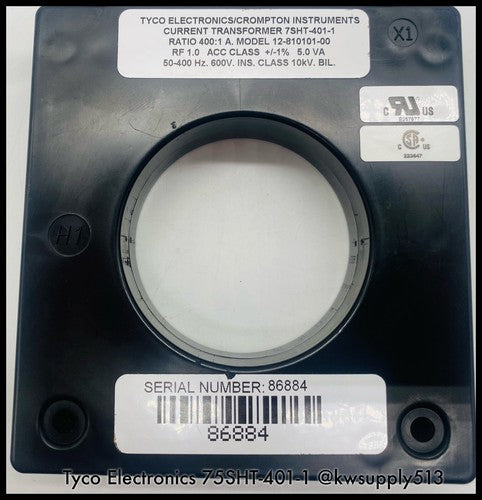 7SHT-401-1 ~ Tyco Electronics / Crompton 7SHT-401-1 400:1A Current Transformer