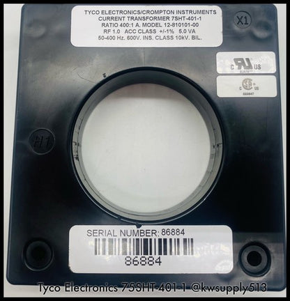 7SHT-401-1 ~ Tyco Electronics / Crompton 7SHT-401-1 400:1A Current Transformer