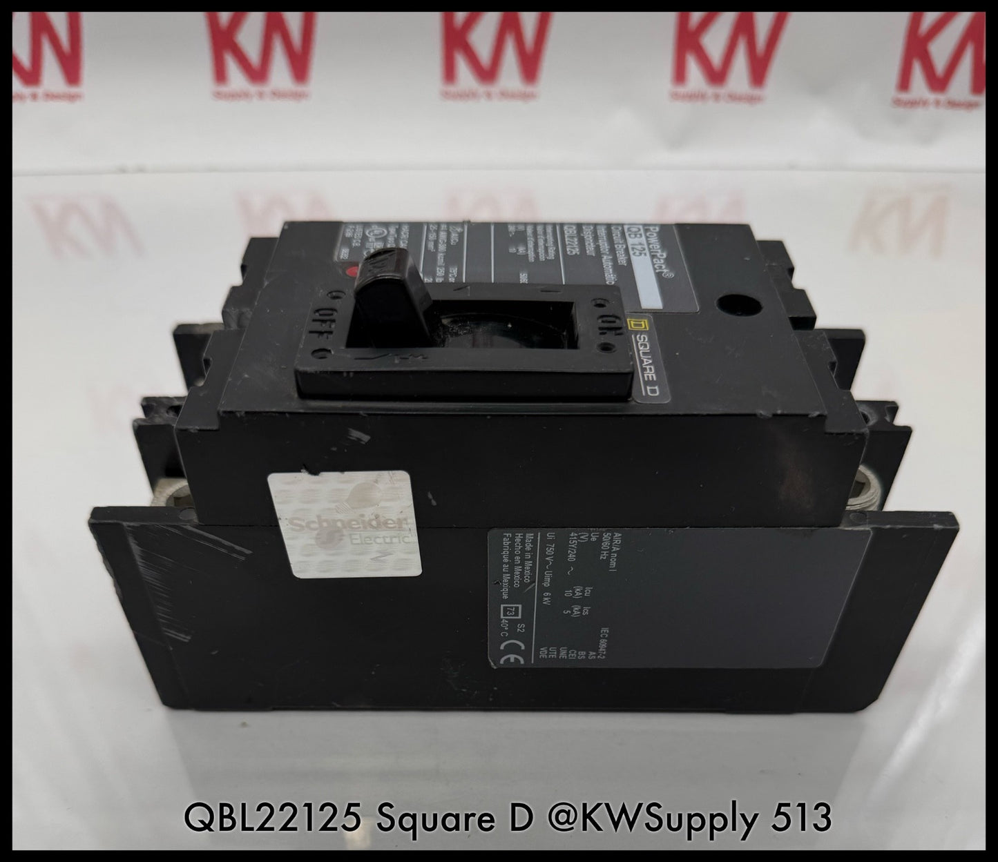 QBL22125~Square D QBL22125 125A 2P 1Ph 240VAC 10KA TM Circuit Breaker-Used