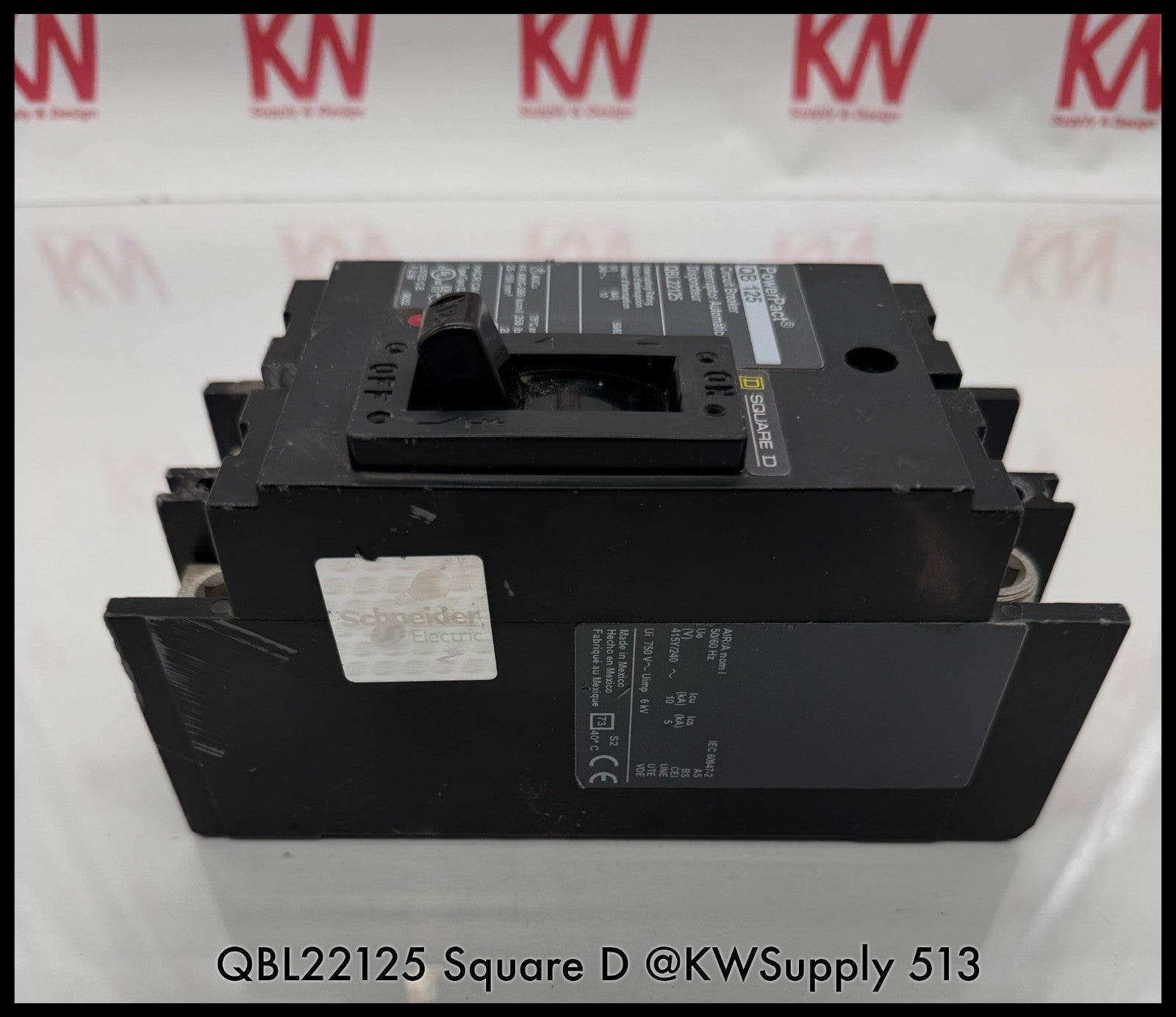 QBL22125~Square D QBL22125 125A 2P 1Ph 240VAC 10KA TM Circuit Breaker-Used