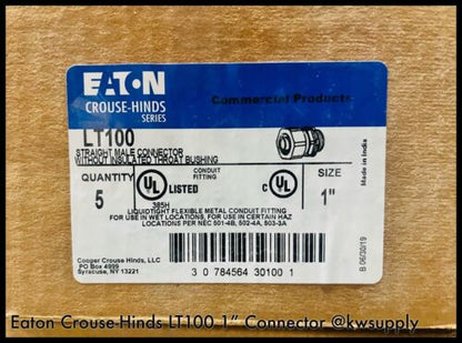 1" Straight Male Connector w/o Insulated Bushing-LT100